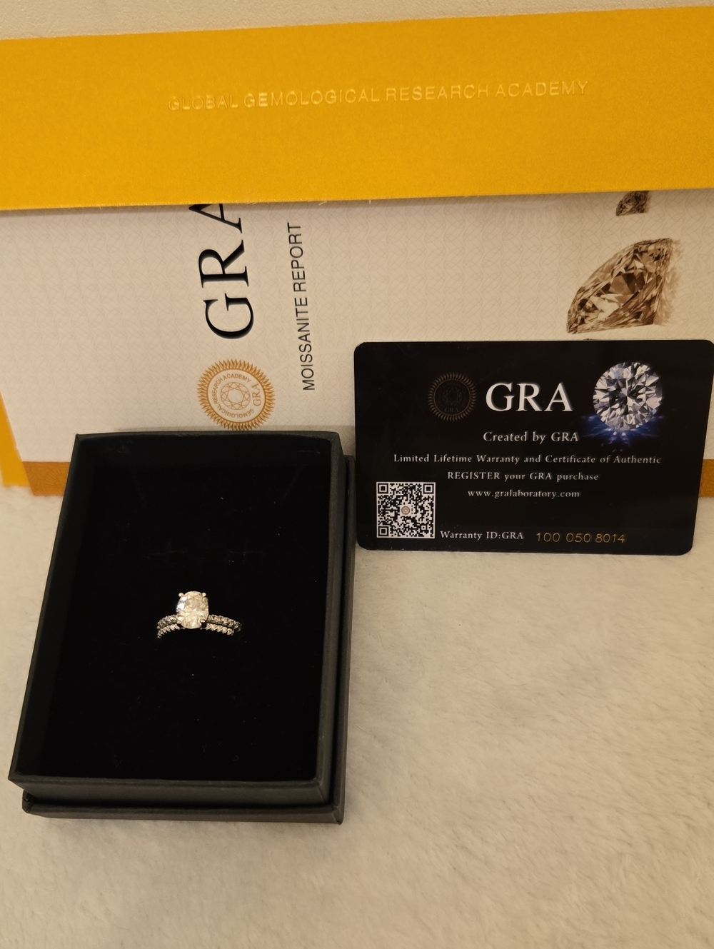 2 Ct Moissanite Halo Engagement Ring Set In Sterling Silver NWOT